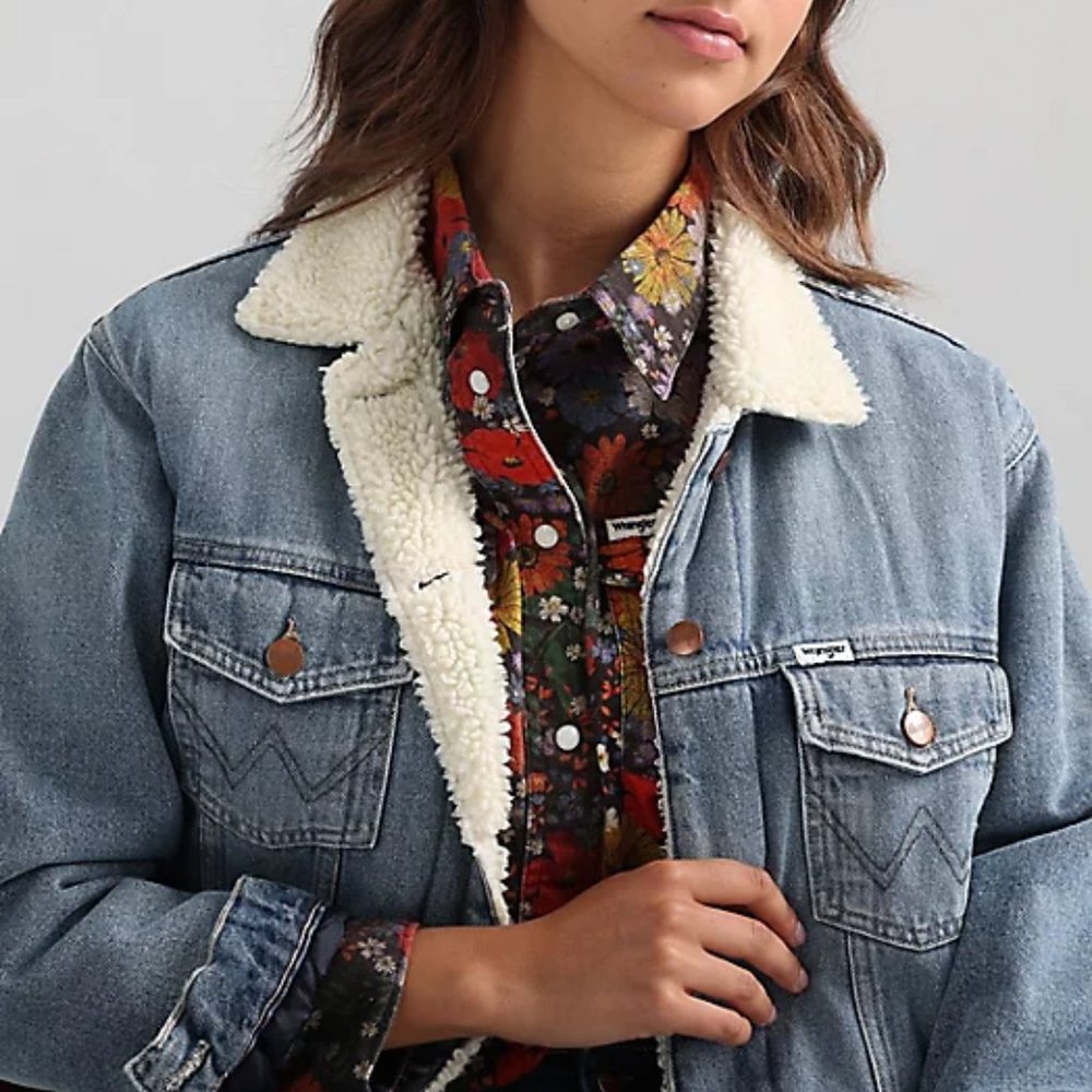 WOMENS HERITAGE SHERPA JACKET : VINTAGE INDIGOOD